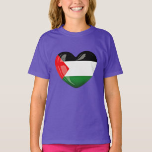 Freie Palästina. Herzgestaltete palästinensische F T-Shirt