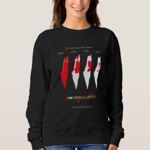 Freie Palästina-Karte Flagge Freies Gaza Ich stehe Sweatshirt