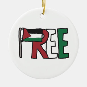 Freie Palästina Keramik Ornament