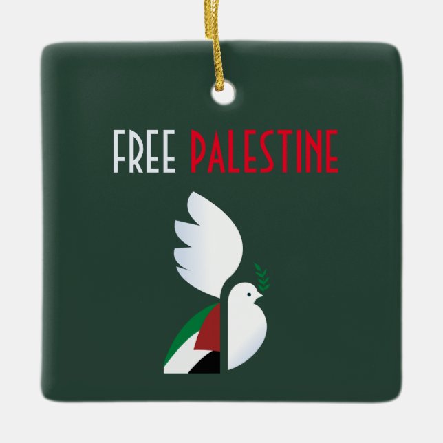 Freie Palästina Keramikornament (Vorderseite)