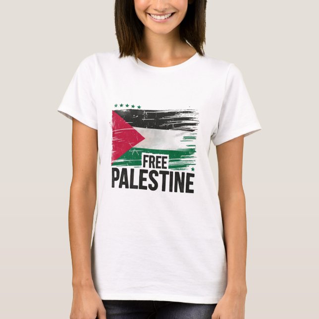 Freie Palästina-Unterstützung T-Shirt (Vorderseite)