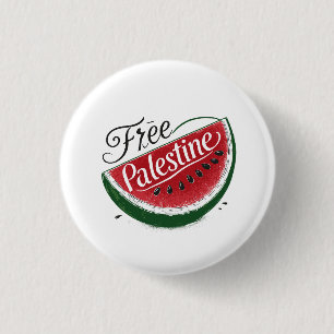 freie Palästina-Wassermelone Button