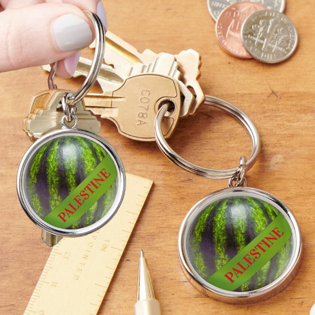 Freie Palästina-Wassermelone-Unterstützung für Gaz Schlüsselanhänger (Von Creator hochgeladen)