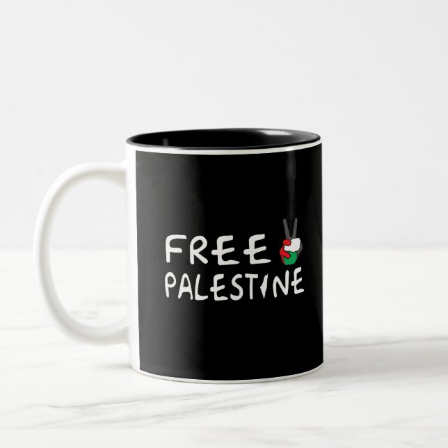 Freie Palästina Zweifarbige Tasse (Links)