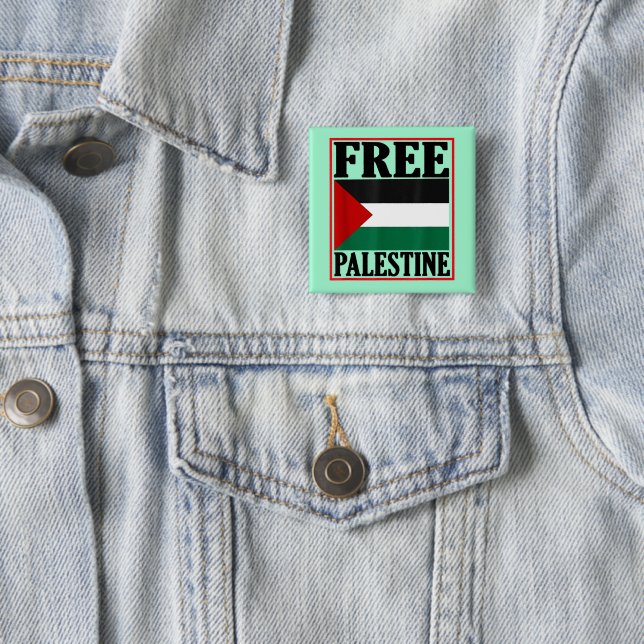 Freie Palästinafahne im palästinensischen Gaza-Str Button (Beispiel)