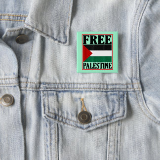 Freie Palästinafahne im palästinensischen Gaza-Str Button