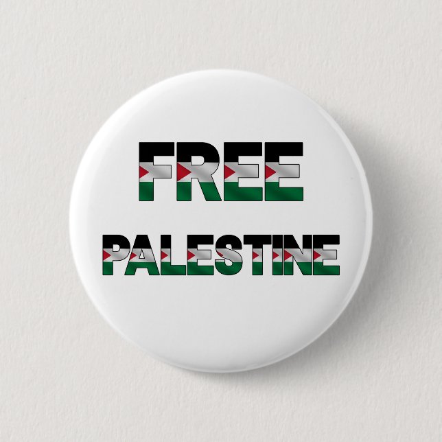Freie Palästinafahnen Buchstaben Unity Pride Freih Button (Vorderseite)
