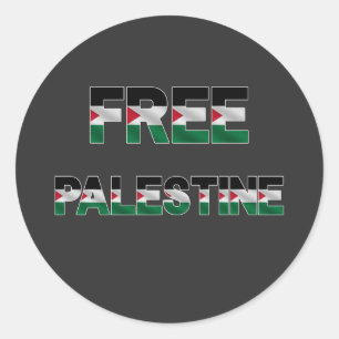 Freie Palästinafahnen Buchstaben Unity Pride Freih Runder Aufkleber