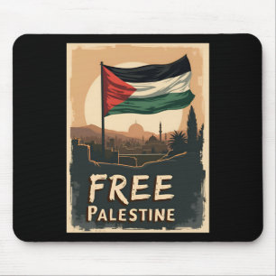 Freie palästinensische Fahne mit Golden Palett Mousepad