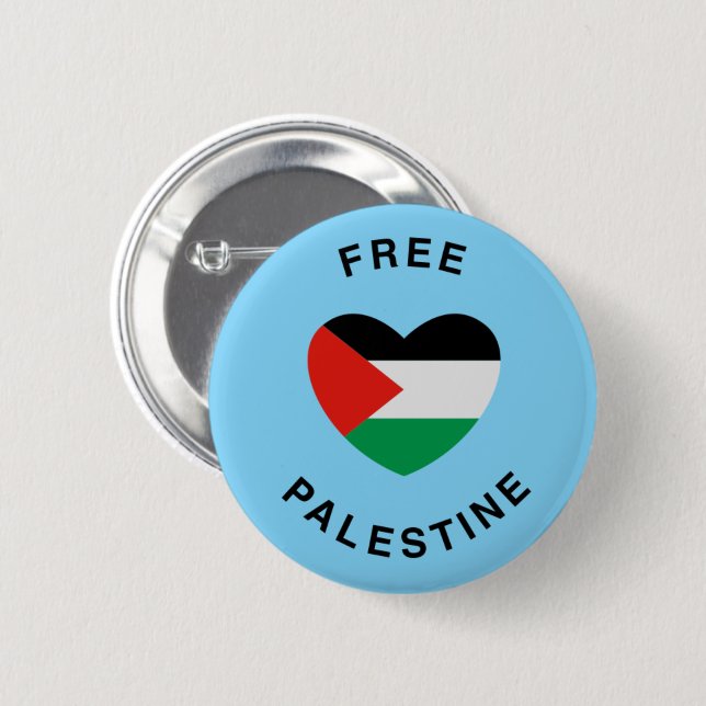 Freie palästinensische Flagge Button (Vorne & Hinten)