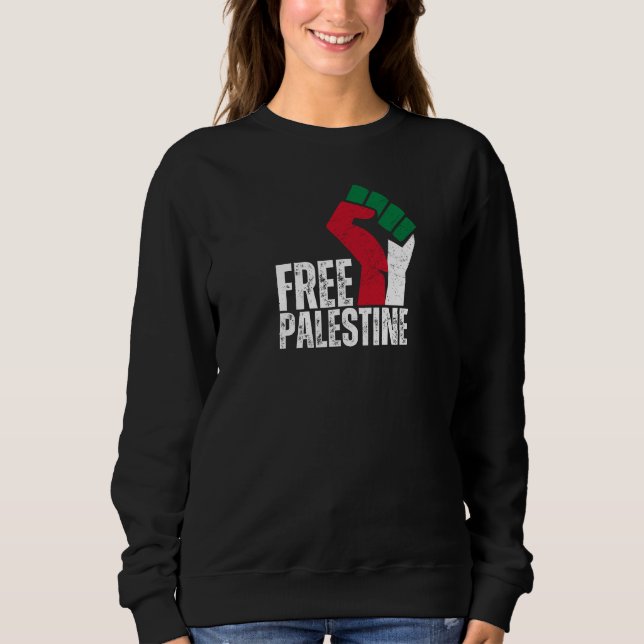 Freie palästinensische Flagge - Freiheit für Paläs Sweatshirt (Vorderseite)