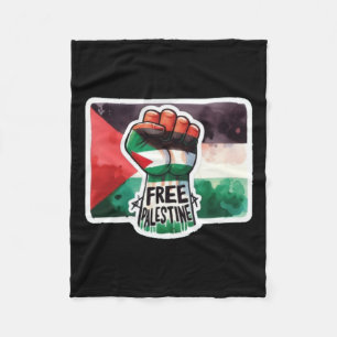 Freie palästinensische Flagge und Faustfarben-Aufk Fleecedecke