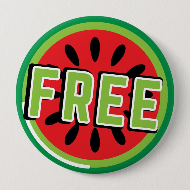 Freie palästinensische Wassermelone - Freiheit für Button (Vorderseite)