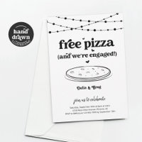 Freie Pizza Funny Engagement Party Einladung