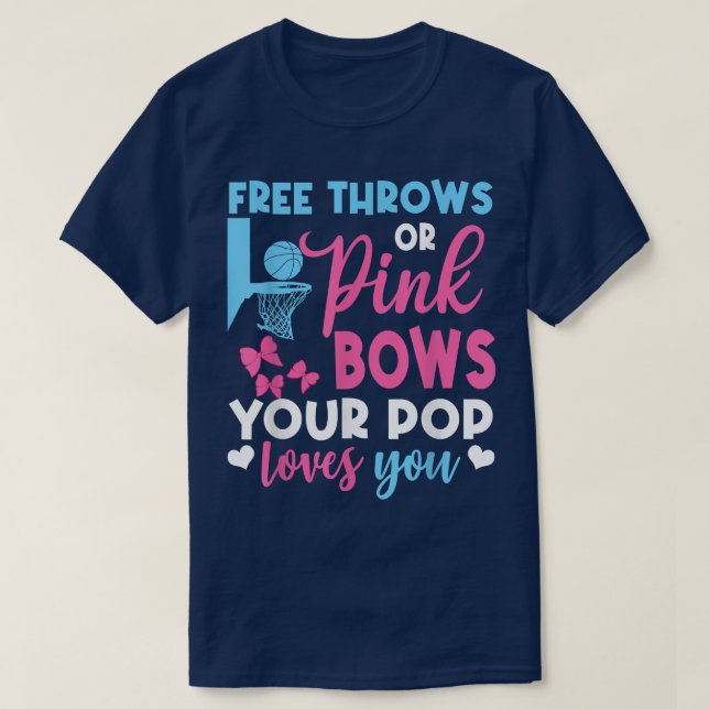 Freie Pop oder rosa Bows  Lieben, die Sie Geschlec T-Shirt (Design vorne)