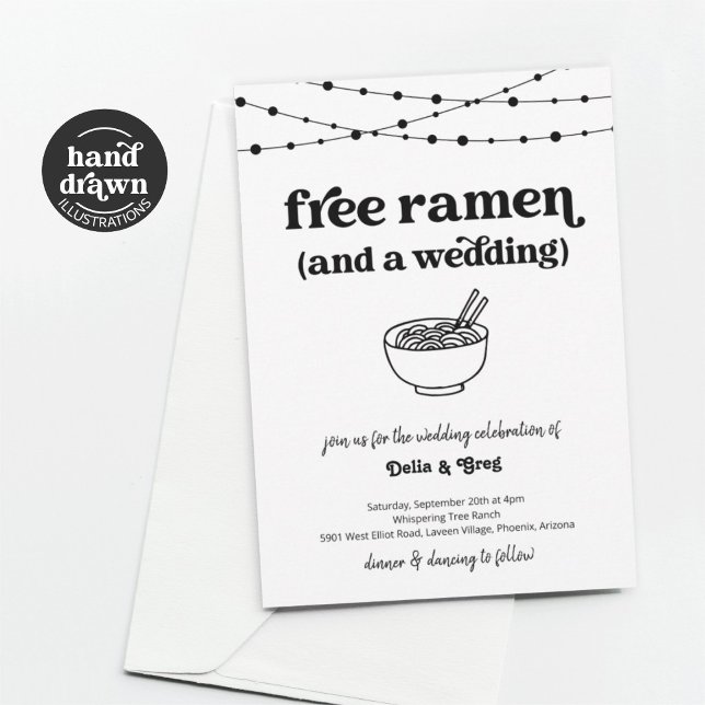 Freie Ramen Funny Wedding Einladung (Von Creator hochgeladen)