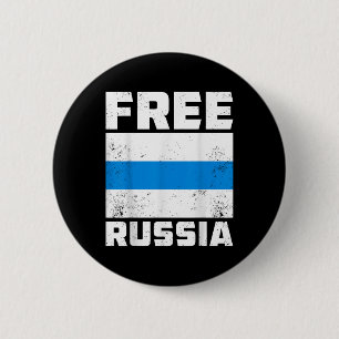 Freie Russland Neue russische Flagge Weißes blaues Button