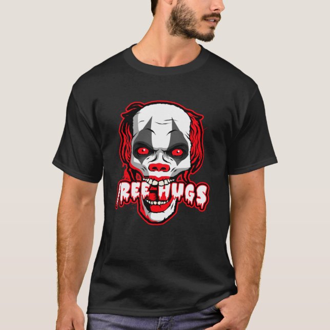 Freie Schläger lächelnd böse Killer Beängstigend C T-Shirt (Vorderseite)