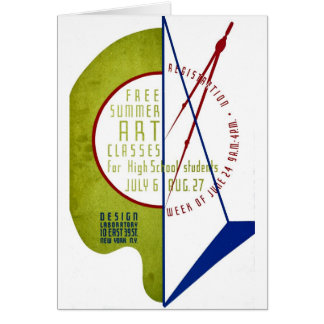 Freie Sommer-Kunstunterrichte - WPA-Plakat -