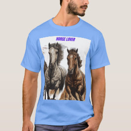 🔥 Freie Spirituosen Run Wild Horseback Rider T-Sh T-Shirt