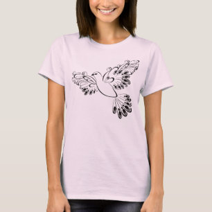 "FREIE TAUBE" weicher T - Shirt für Frauen
