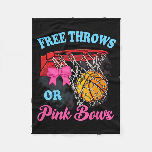 Freie Threads oder rosa Bows Schwangerschaft Pink  Fleecedecke (Vorderseite)