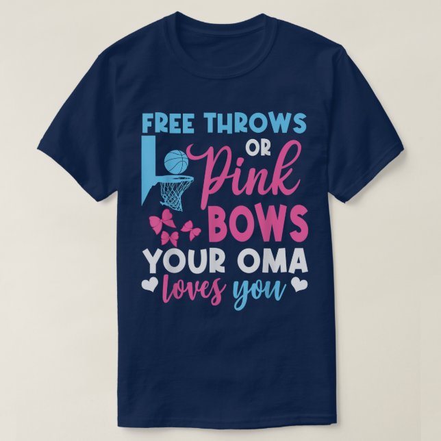 Freie Throws oder rosa Bows Oma Lieben, die Sie Ge T-Shirt (Design vorne)