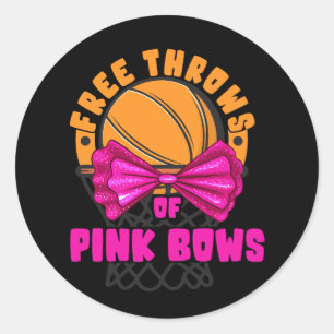 Freie Throws oder rosa Bows Pink oder Blue Gender Runder Aufkleber