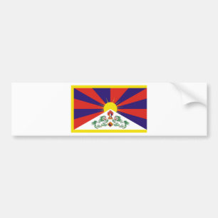Freie Tibet-Flagge - Peu Rangzen བོད ་ རང ་ བཙན ་ Autoaufkleber