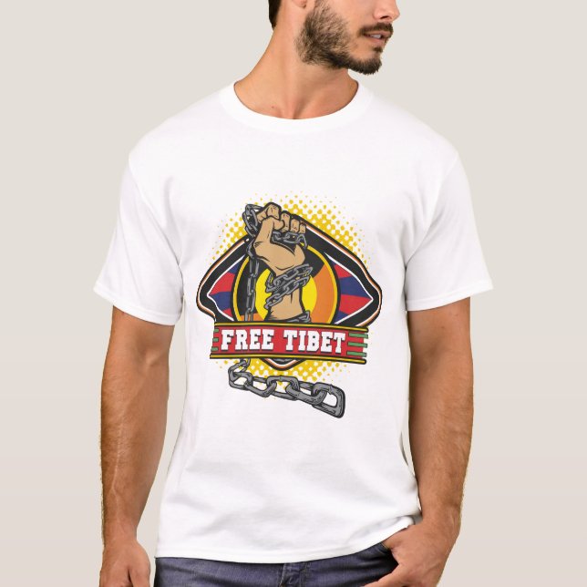 Freie Tibet-Ketten T-Shirt (Vorderseite)