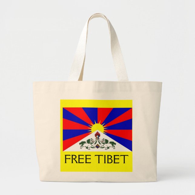 FREIE TIBET-Klassiker-Tasche Jumbo Stoffbeutel (Vorne)