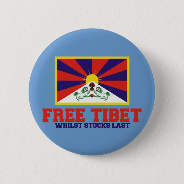 Freie Tibet-Parodie Button (Vorderseite)