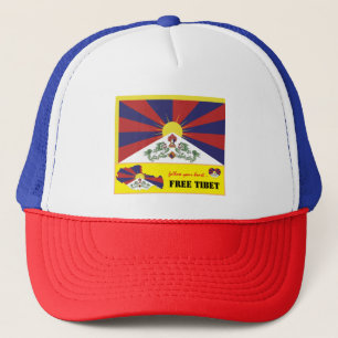 Freie tibet- und tibetische Flagge, Karte, Herz/Ti Truckerkappe