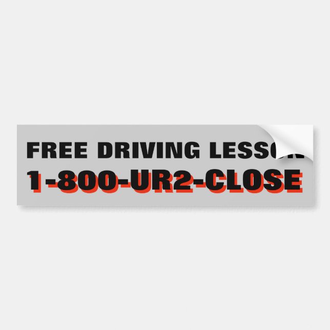Freie treibende Lektion 1 800 UR2 nah Autoaufkleber (Vorne)