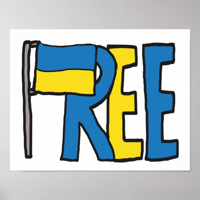 Freie Ukraine Poster (Vorne)