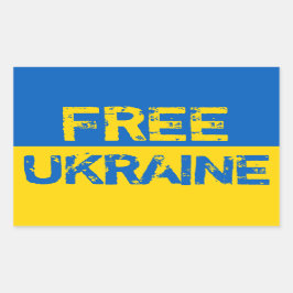 Freie Ukraine Rechteckiger Aufkleber