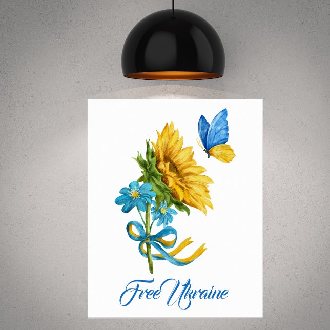 Freie Ukraine Sonnenblumen und Butterfly-Poster Poster (Von Creator hochgeladen)