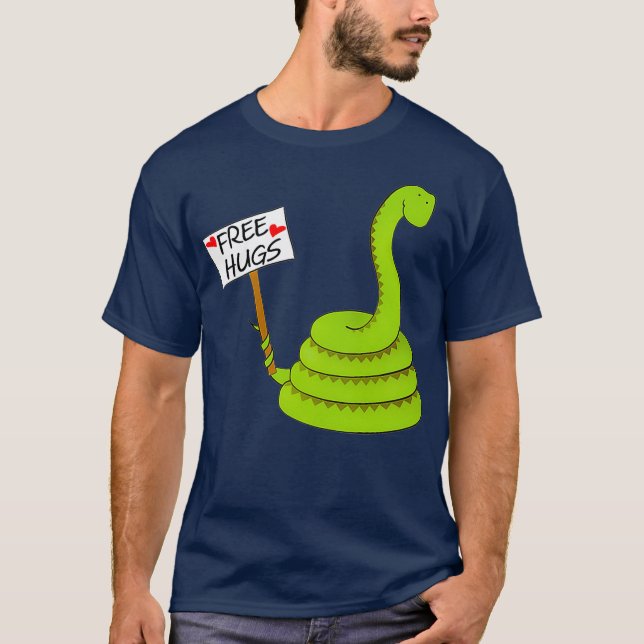 Freie Umarmungen Funny Boa Constriktor Python Rept T-Shirt (Vorderseite)