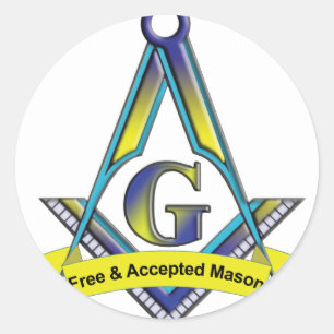 Freie und akzeptierte Masons Runder Aufkleber