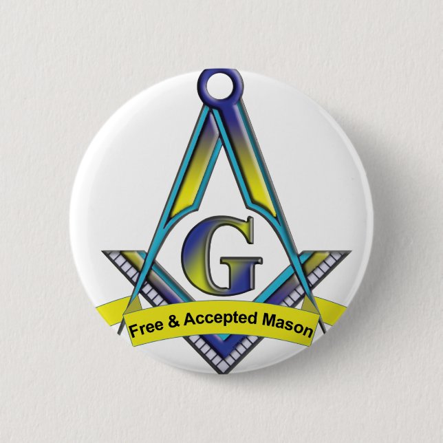 Freie und geltende Maurer Button (Vorderseite)
