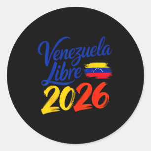 Freie Venezuela Patriotische Freiheitsflagge Runder Aufkleber