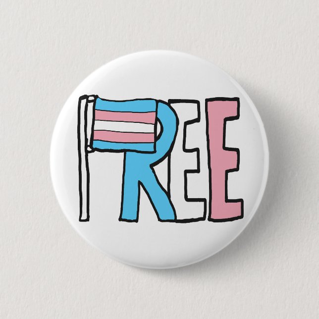 Freie Verkehrsrechte-Flagge Button (Vorderseite)