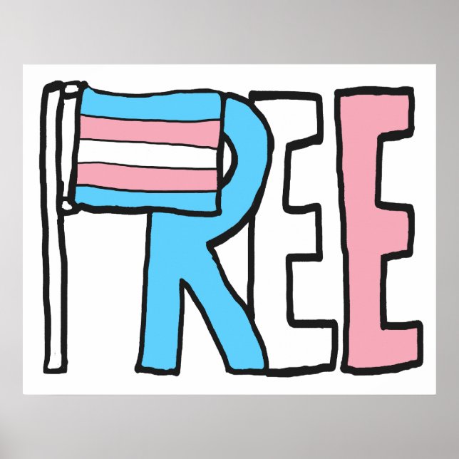 Freie Verkehrsrechte-Flagge Poster (Vorne)