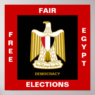 FREIER ÄGYPTER FAIRE WAHLDEMOKRATIE POSTER