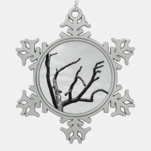 freier Baum Schneeflocken Zinn-Ornament