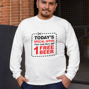 Freier Bier-Sonderangebot-Kupon T-Shirt