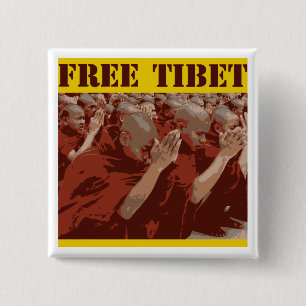 Freier buddhistische Mönch-Knopf Tibets Button