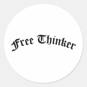 Freier Denker Runder Aufkleber