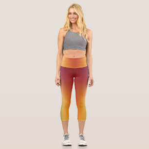 freier Farbverlauf auf kleiner Yoga-Leggings Capri Leggings