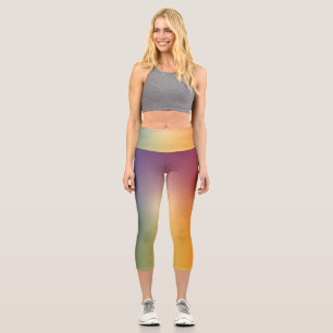 freier Farbverlauf auf kleiner Yoga-Leggings Capri Leggings